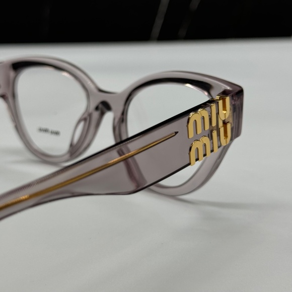 NEW VMU 01V 12W1O1 MIU MIU GREY CLEAR MU01VV 12W1O1 CAT EYE WOMEN EYEGLASSES Miu Miu MU 01VV 12W1O1 Glasses - US main image 3